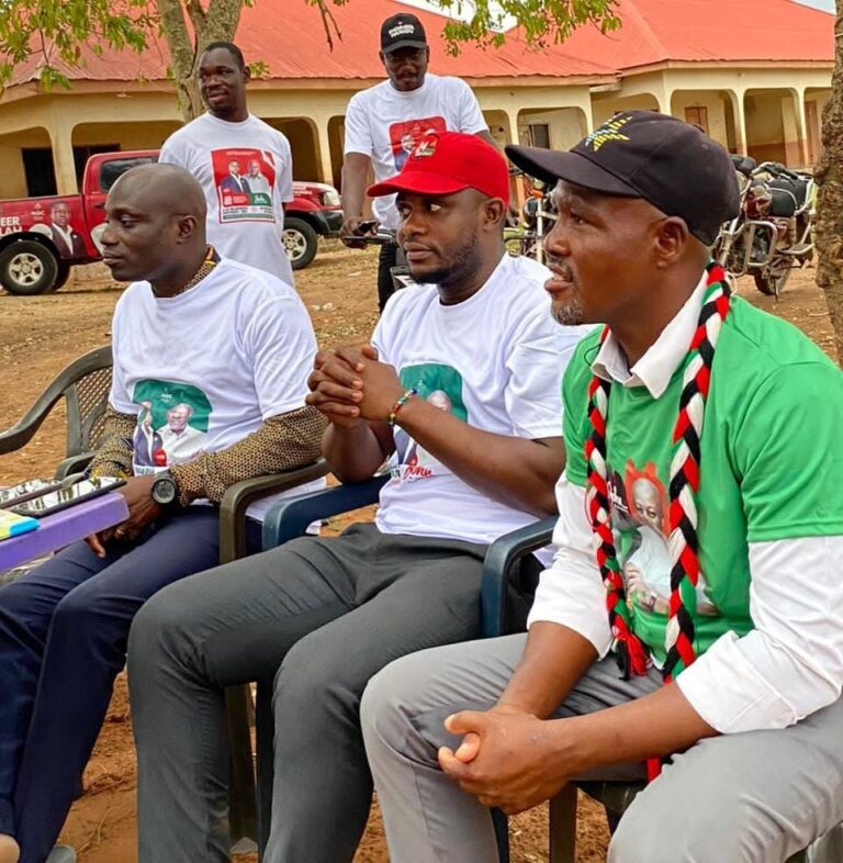 The Adunku youth work committee Isaac K Gracious Donated an items to the NDC of Adunku branch.